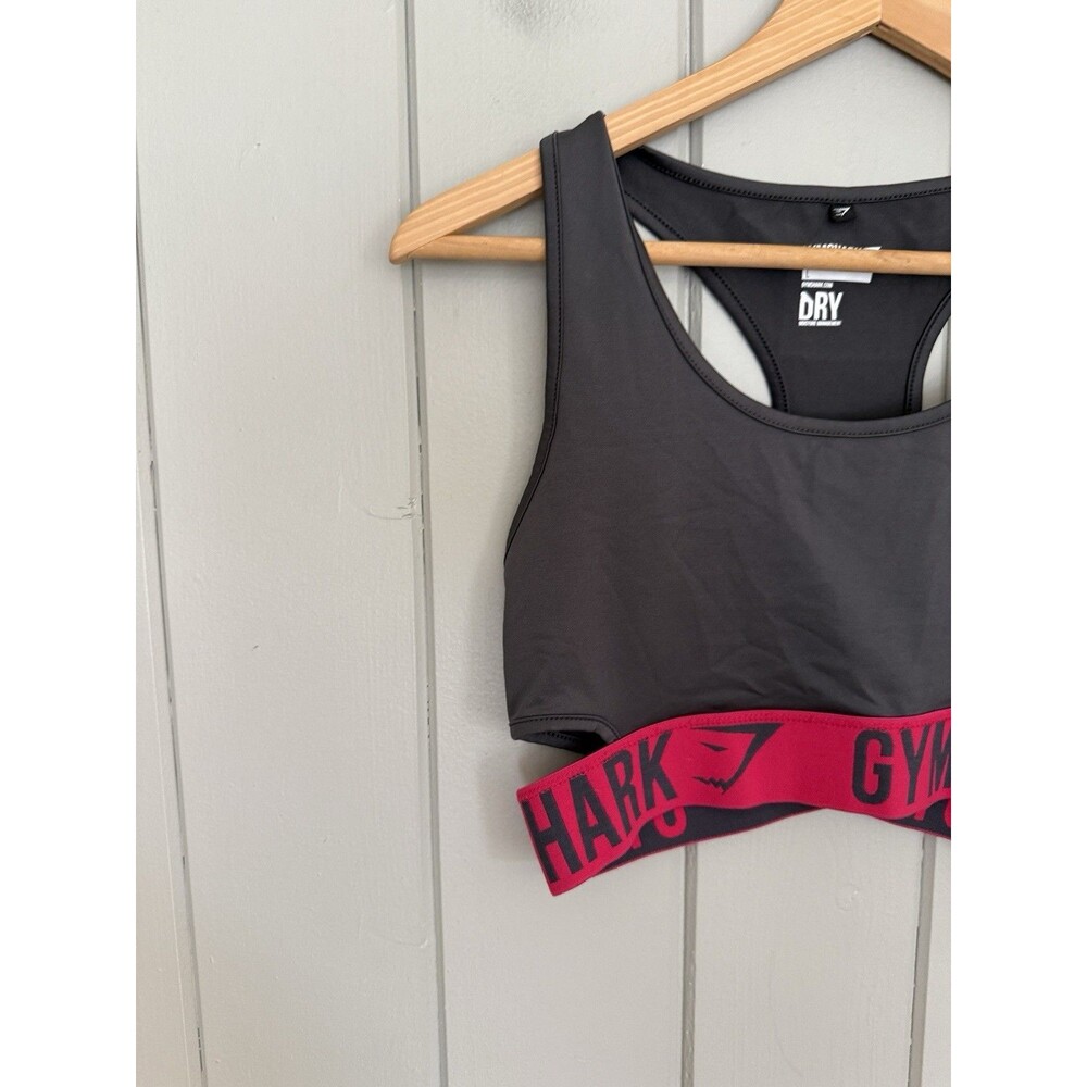 Gymshark Cutout Sports Bra L Large Gray Pink Dry Moisture Management - Picture 3 of 5
